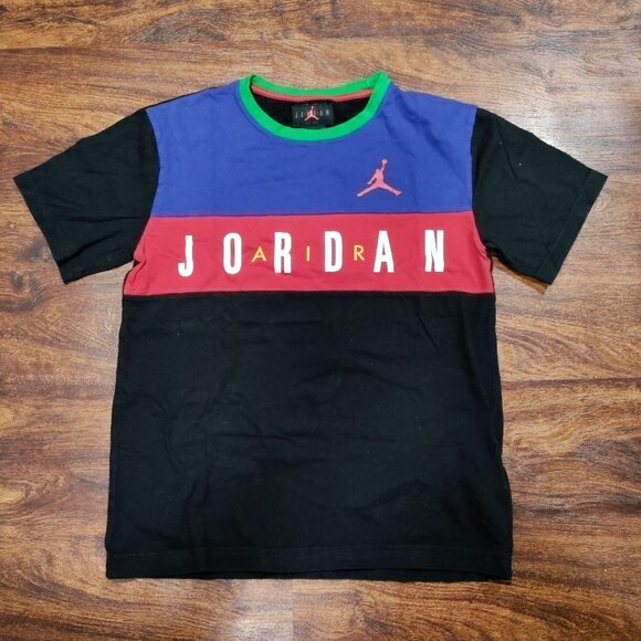 Nike Windbreaker Jacket and Tee Shirt Activewear Set Blue/Green/Black Boys Large - Picture 5 of 16